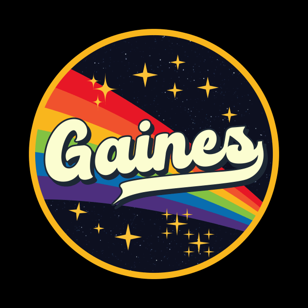 Gaines // Rainbow In Space Vintage Style by LMW Art