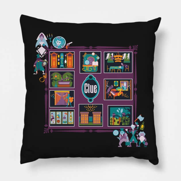 Haunted Mansion Clue Pillow by SurefootDesigns