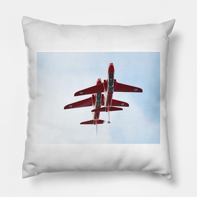 RAF Red Arrows Hawks Pillow by captureasecond