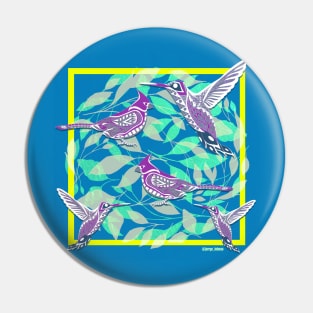 blue birds ecopop Pin