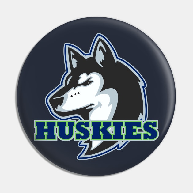 Huskies Pin by DavesTees