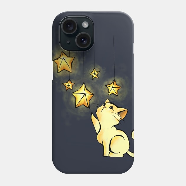 Kitty Cat Stars Phone Case by SuspendedDreams