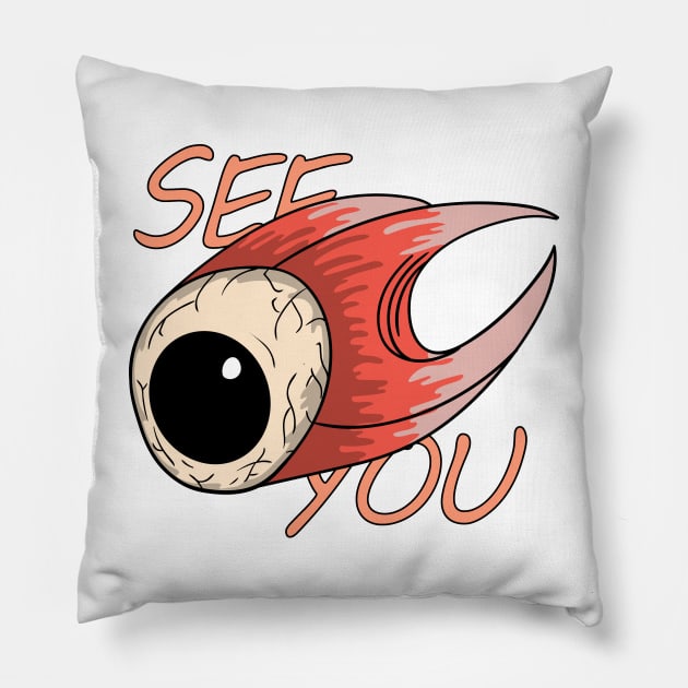 retro eyeball Pillow by perfunctory