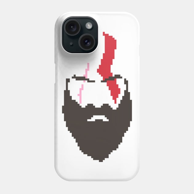 God of War - Kratos face (Pixelated #2) Phone Case by InfinityTone