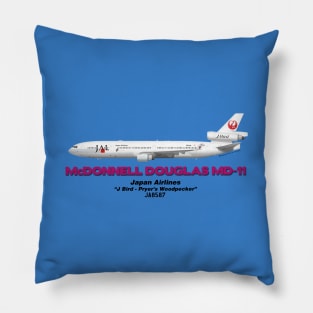 McDonnell Douglas MD-11 - Japan Airlines "J Bird - Pryer's Woodpecker" Pillow