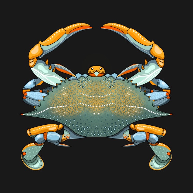 Blue Crab by Renee Ciufo Illustration