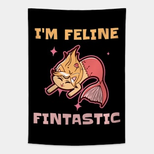 I'M Feline Finstastic! Mermaid Cat! Tapestry