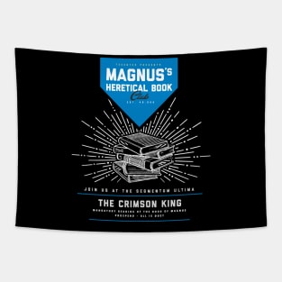 Magnus's Heretical Book Club (Blue/White) Tapestry