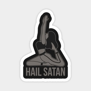 Yoga Pose Hail Satan Magnet