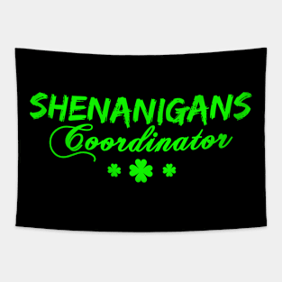 St Patrick's Day Women Men Shamrock Shenanigans Coordinator Teacher Tapestry