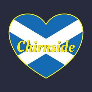 Chirnside Scotland UK Scotland Flag Heart T-Shirt