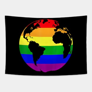 Earth Day Lgbt Gay Pride Rainbow Tapestry