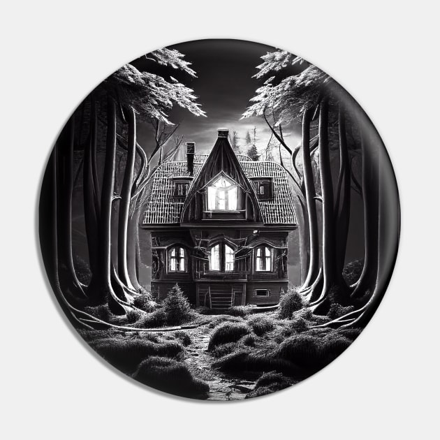 Scary house standing alone in dark forest Pin by MashaVed