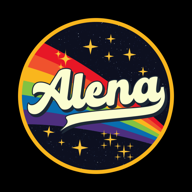 Alena // Rainbow In Space Vintage Style by LMW Art