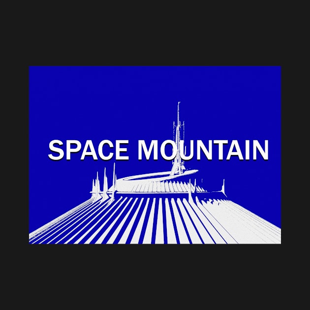 Space Mountain blue and white design by dltphoto