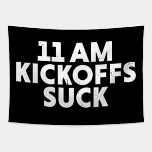 11am Kickoffs Suck // Vintage Football Gameday Central Time Zone Tapestry