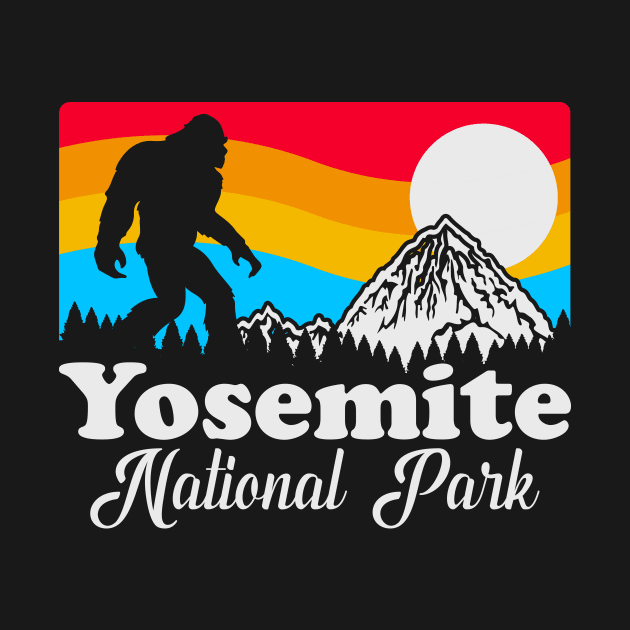 Yosemite National Park Bigfoot, Funny Sasquatch Yeti Yowi Cryptid Science Fiction by ThatVibe