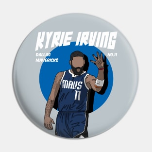 Kyrie Irving Comic Style Art Pin