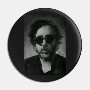 Tim Burton negative drawing Pin