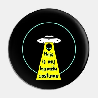 This Is My Human Costume Pin