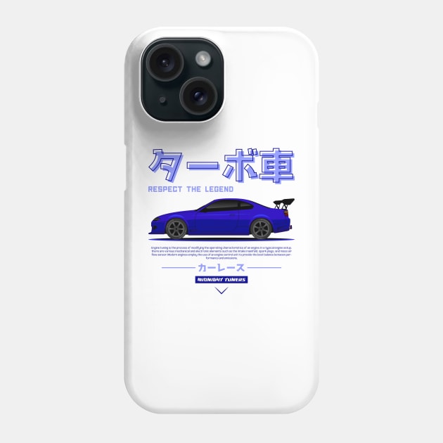 Blue JDM S15 S Chassis Legend Phone Case by RacingSize