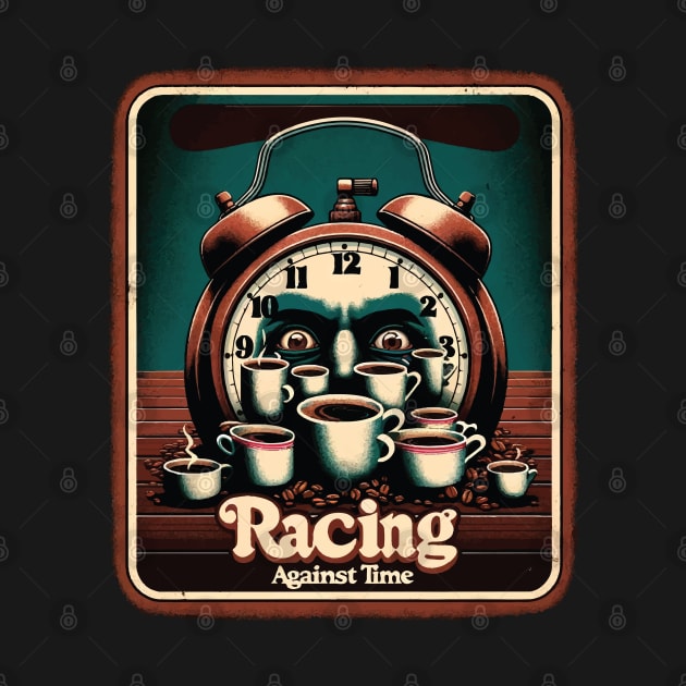 Racing Against Time - Coffee - Cup of Coffee - Funny quote - Fun Design - Gift - by TributeDesigns