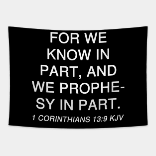 1 Corinthians 13:9 Bible Verse KJV Text Tapestry