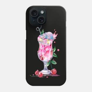 Cute Hippo and Fruit Cocktail Phone Case