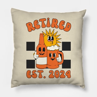 Personalized Retired 2024 | Retro Retirement Pillow