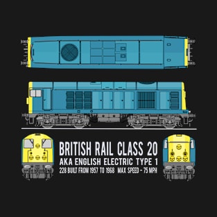 British Rail Class 20 English Electric Type 1 Diesel Locomotive Train Diagram Gift T-Shirt