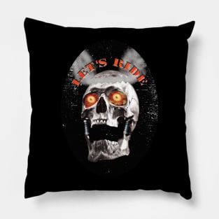 Blown Top Skull Ride Pillow