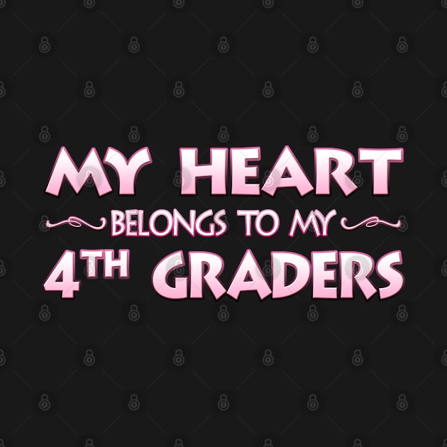 Valentine's Day School Gift For 4th Fourth Grade Teachers by MagikTees