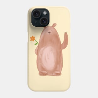 Bär mit Blume Phone Case