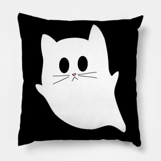 Spooky Cute Ghost Cat Pillow