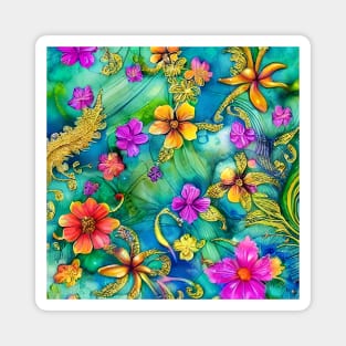 Floral Pattern Magnet