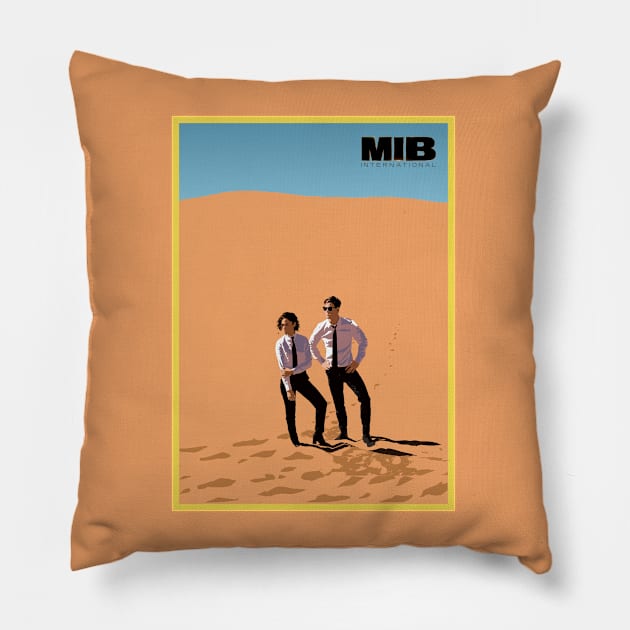 MIB International - Tessa Thompson & Chris Hemsworth Pillow by brainbag