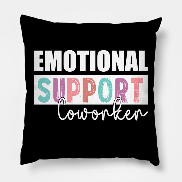 Co Worker Emotional Support Coworker colleague Pillow by WildFoxFarmCo