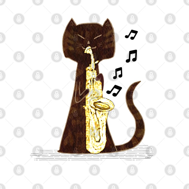 Cool Sax Cat by ngiammarco