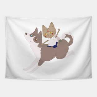 Wolf princess cat Tapestry