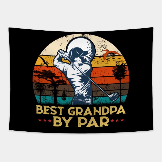 Best Grandpa by Par - Golf Tapestry by golf365