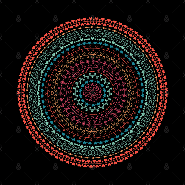 Love mandala circle by Mako Design 