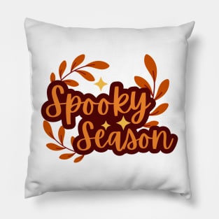 Spooky season, Autumn, red leaves Pillow