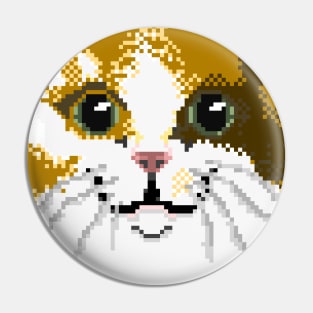 Calico Cat Pixel Art Pin