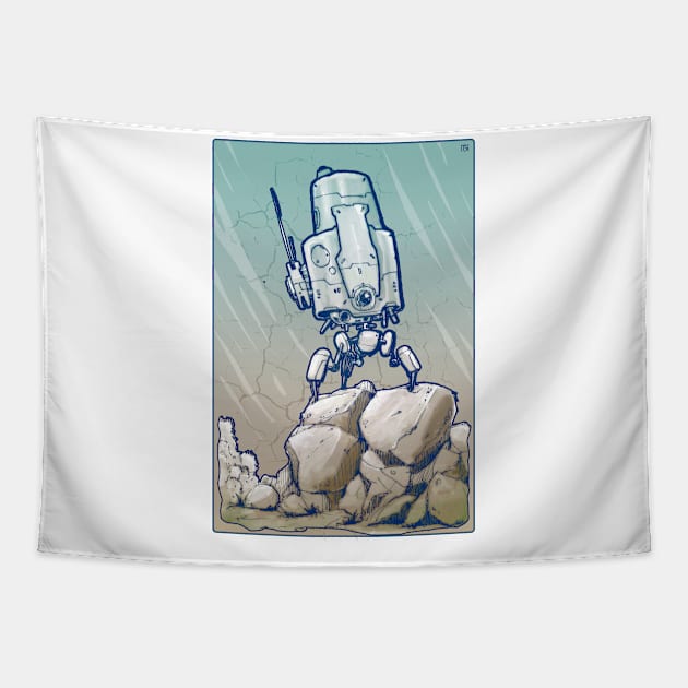 Scout robot Tapestry by INKSPACE