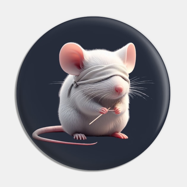 blind white mouse Pin by EKLZR