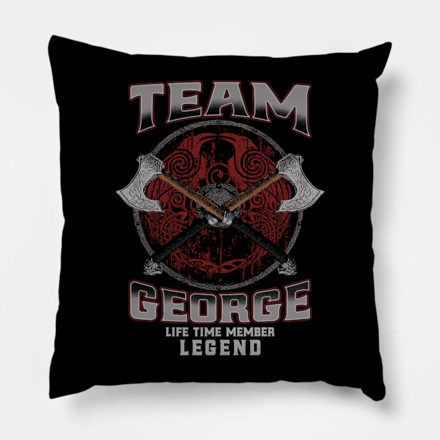 George - Life Time Member Legend Pillow by Stacy Peters Art