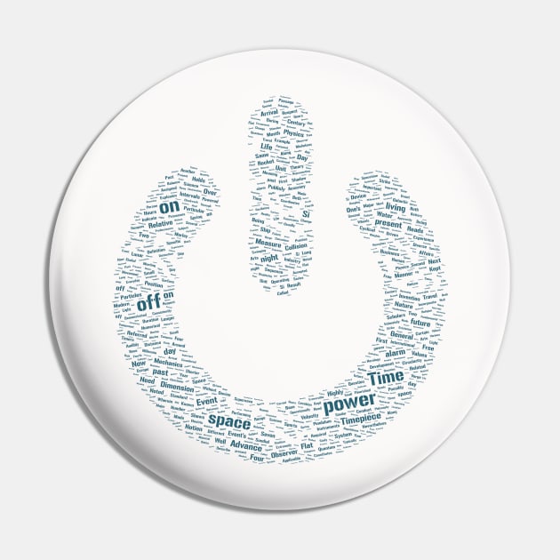 Power Button Silhouette Shape Text Word Cloud Pin by Cubebox