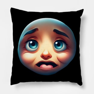 Sad cute face Pillow