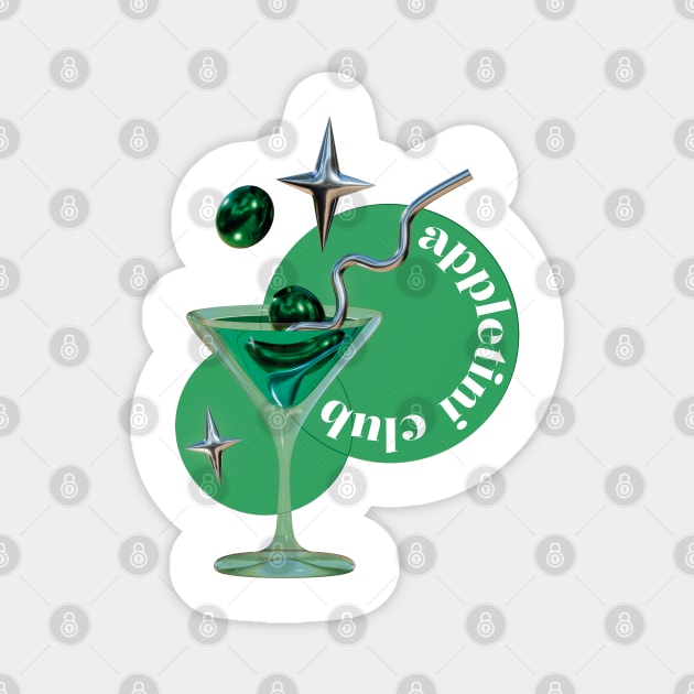 appletini martini cocktail Magnet by Voropaeva_visual