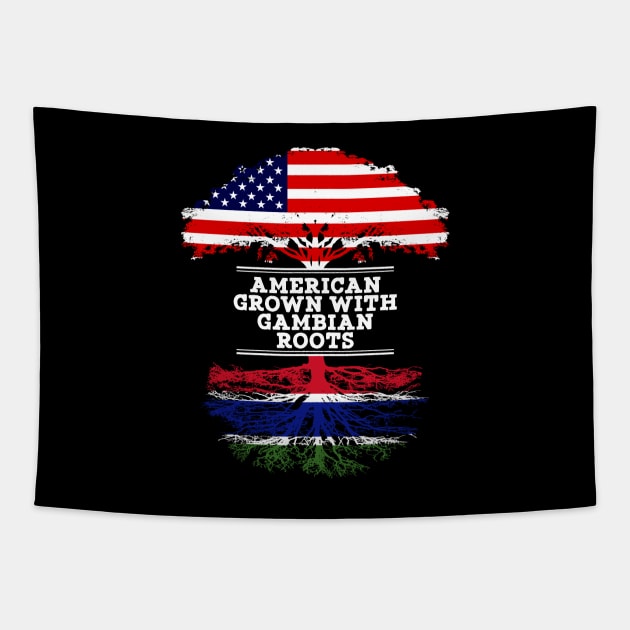 American Grown With Gambian Roots - Gift for Gambian From Gambia Tapestry by Country Flags